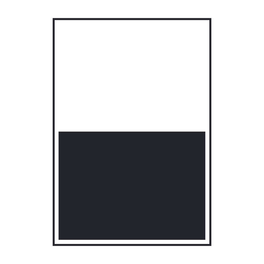 A black half page indicating a black and white page in the program book