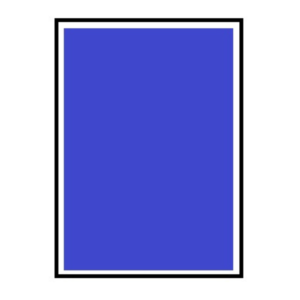 A blue page indicating a color page in the program book