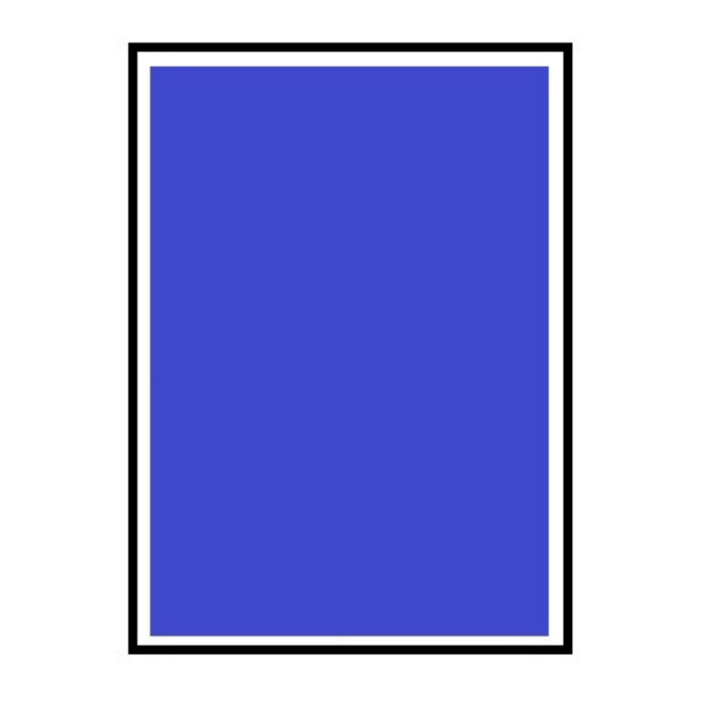 A blue page indicating a color page in the program book