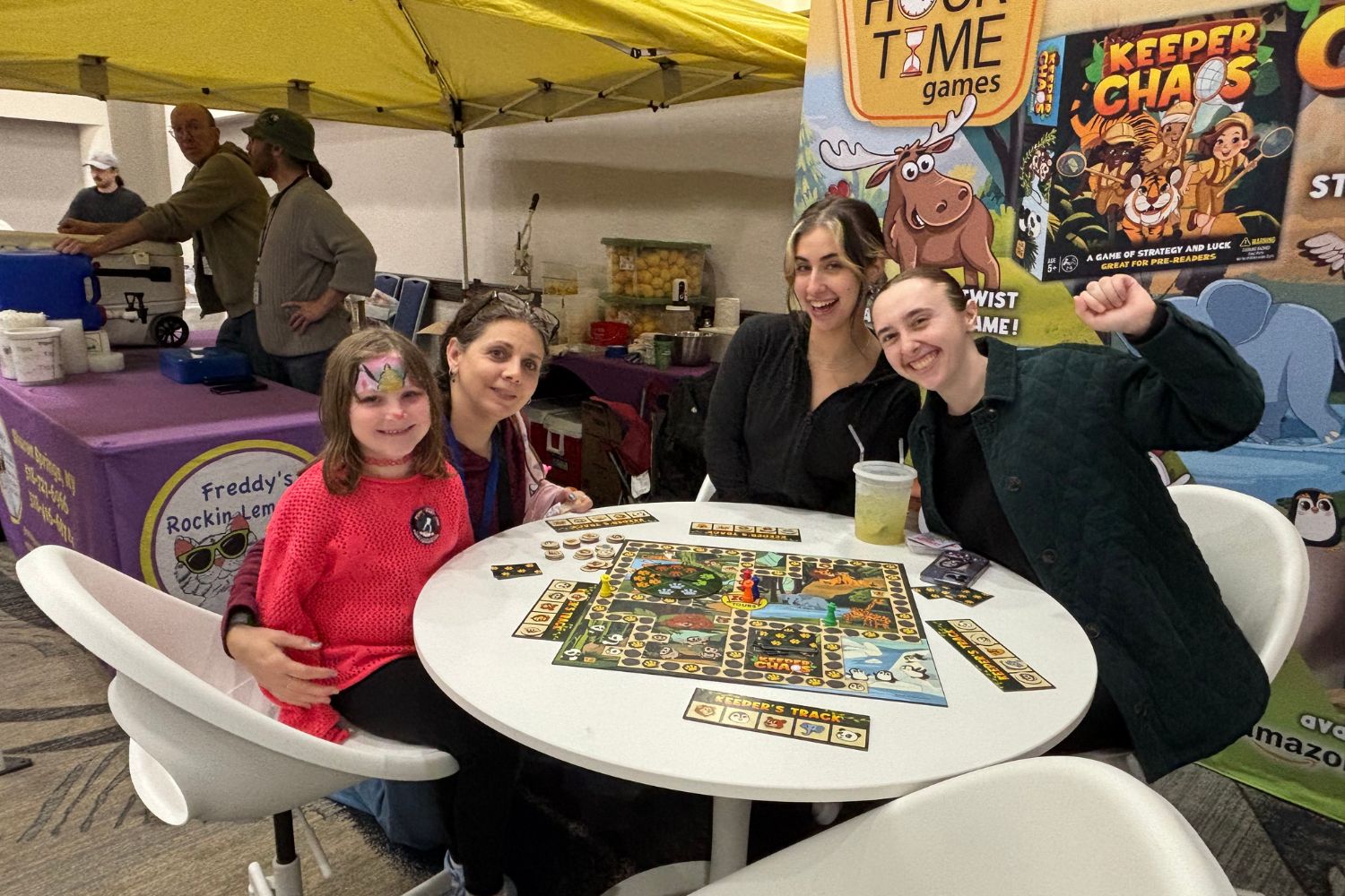 Several people play a board game