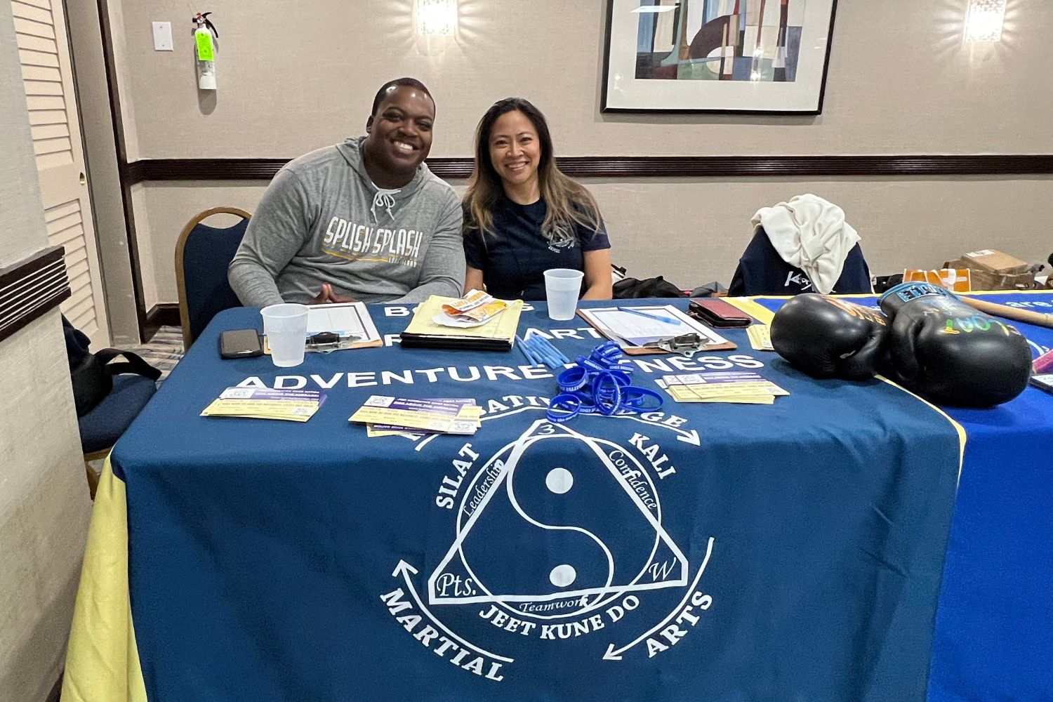 Two representatives from Kombative Edge at their class